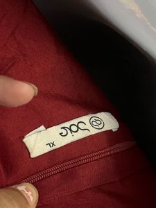 Korean Pinterest Women Maroon Self-designed