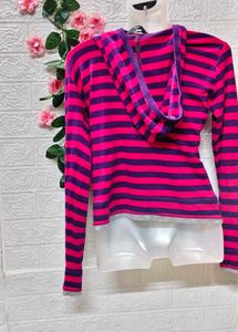 🎁Buy Two Get One Item Free🎁Striped Hoodie Top