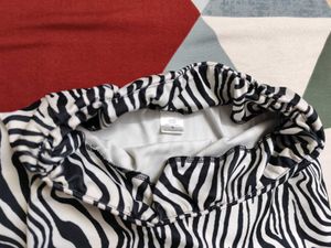 Zebra Print Mini Skirt