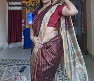 Elegant Striped Saree