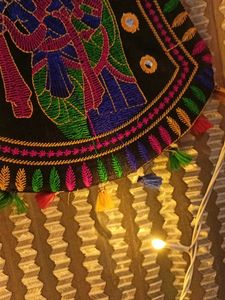 Krishna Radha Embroidered Purse