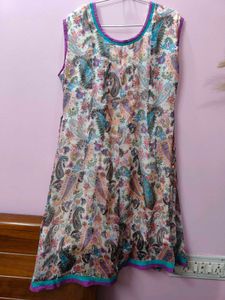 Vibrant Multicolour Knee-Length Dress
