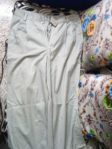 White Pleated Pants