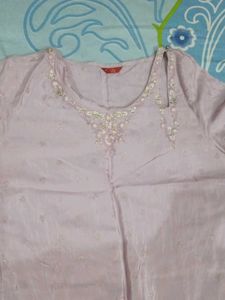 Lilac Embroidered Kurti