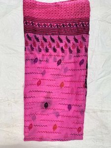 Pink Printed Saree
