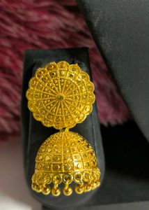 Golden Jhumka Earrings