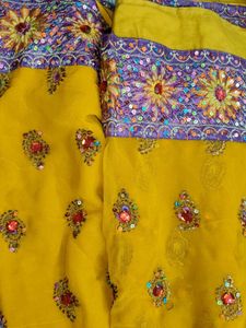 Embroided Chiffon Saree