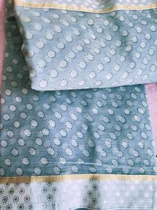 Brand New Beautiful Saree With Silver Border