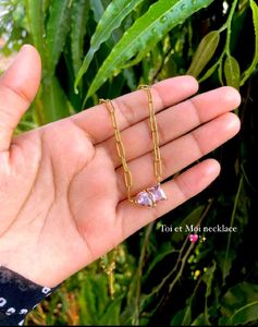 &#39;Toi et Moi&#39;  Antiturnish Necklace