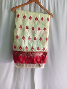 🥰Lal Par Bengali Traditional Saree✨