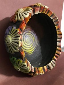 Vintage Floral Ceramic Planter