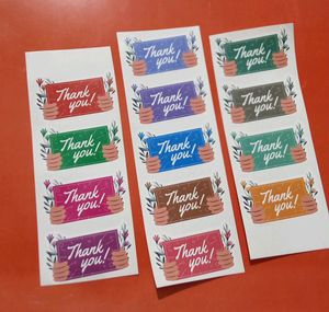 65 Cute Thank You Stickers With Die Cutting