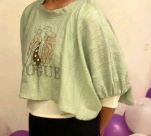 Cute Graphic Print Top