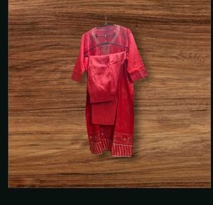 Red Kurta Set