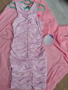 Here &amp;Now Lavender Bodycon Dress