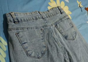 Frayed Hem Denim Culottes