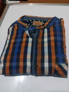 Denim & Flower Plaid Button Down