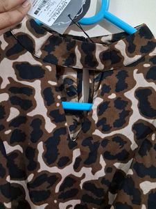 Cheetah Printed  Ruffle Top👌