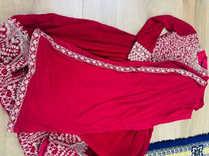 Red Embroidered Indian Dress