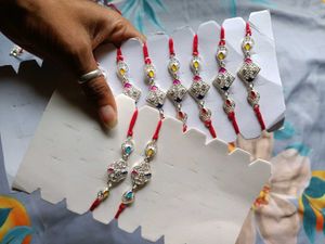 Silver Polish Rakhi