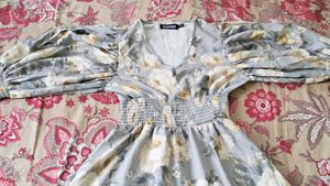 Blue Floral Blouse