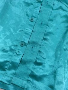 Teal Button-Down Shirt