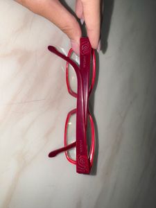 Aesthetic Cherry Red Fossil Spectacle Frame
