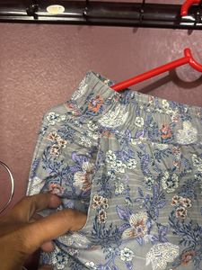 Aurelia Floral Print Kurti Pajama Set