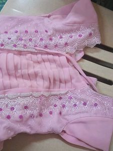Pink girl gown baby pin