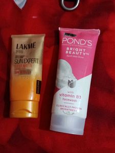 Combo Of Sunscreen And Facewash