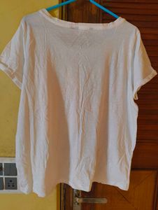 White Top with Lace Detail