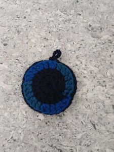 Handmade Blue Crochet Coaster