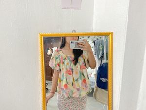 SALE:- Floral Smocked Top
