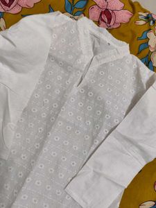 White Cotton Kurti For Fomal Wear🪽