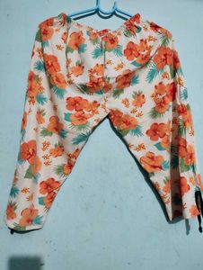 Floral Print One Third Pyjama