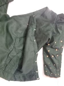 Dark Green Traditional Skirt And Top