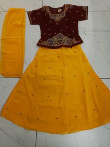 handwork lehnga choli set for kid / girl