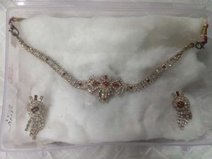 Rhinestone Necklace & Earring Set