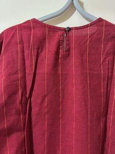 Max Maroon Straight Kurtha