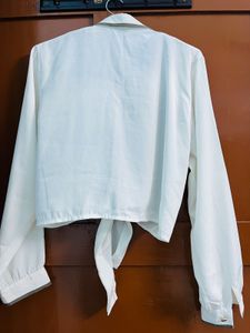White Tie Front Shirt