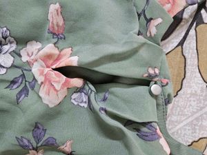 Imported Green floral Midi(frock)