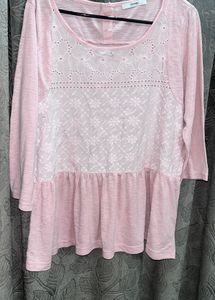 Pink Lace Top - Size Free