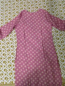 Pink Embroidered gotta patti  Kurta Set