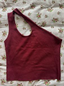 One Shoulder Crop Top