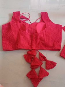 Red Embroidered Blouse
