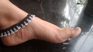 Handicraft Handmade Beaded Anklets (Set of 2)