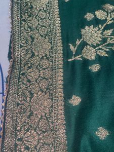 Green and Gold Embroidered Kameez