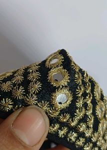 Original Mirror Work Black Party Blouse