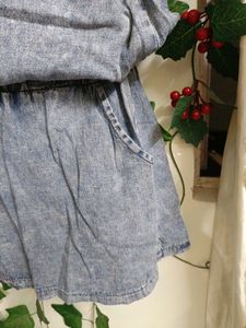 Denim Beaded Dress