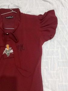 Maroon Party Wear Top